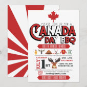 Uitnodiging van Canada Day BBQ Party (Voorkant / Achterkant)