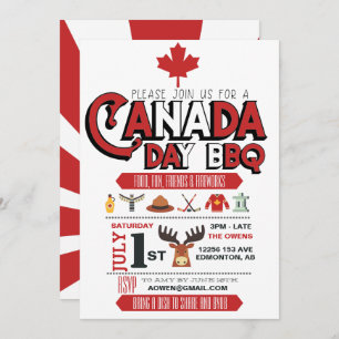 Uitnodiging van Canada Day BBQ Party