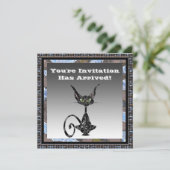 Uitnodiging van Cat Halloween van Classy Cat (Staand voorkant)