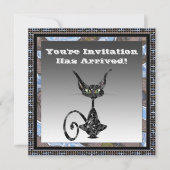 Uitnodiging van Cat Halloween van Classy Cat (Voorkant)