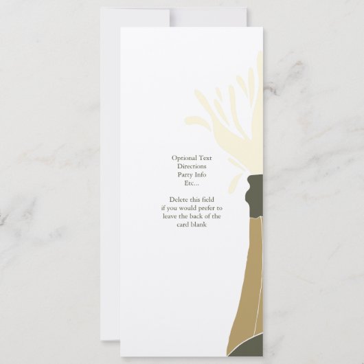 Uitnodiging van Champagne-partij (Achterkant)