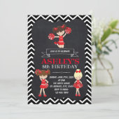 Uitnodiging van Cheerleader (Staand voorkant)