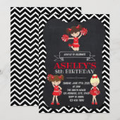 Uitnodiging van Cheerleader (Voorkant / Achterkant)