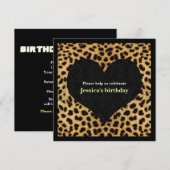 Uitnodiging van Cheetah Print Party (Voorkant / Achterkant)
