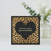 Uitnodiging van Cheetah Print Party (Staand voorkant)