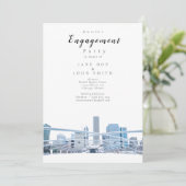 Uitnodiging van Chicago Engagement Party (Staand voorkant)