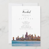 Uitnodiging van Chicago Skyline Bridal Shower (Voorkant)