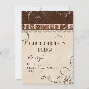Uitnodiging van Chocoholic's om een feest te viere