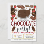 Uitnodiging van Chocolate Party (Voorkant)