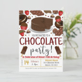 Uitnodiging van Chocolate Party (Staand voorkant)