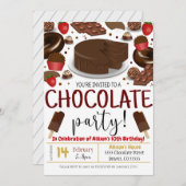 Uitnodiging van Chocolate Party (Voorkant / Achterkant)