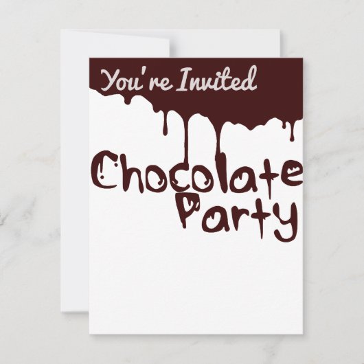 Uitnodiging van Chocolate Party (Voorkant)