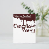 Uitnodiging van Chocolate Party (Staand voorkant)