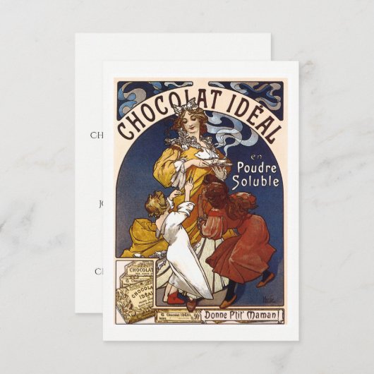 Uitnodiging van Chocolate Party (Voorkant / Achterkant)