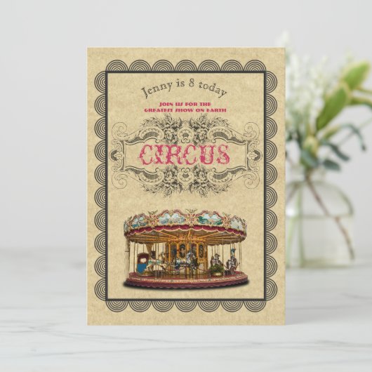 uitnodiging van CIRCUS-partij (Staand voorkant)