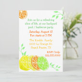 Uitnodiging van Citrus Slices-partij (Staand voorkant)