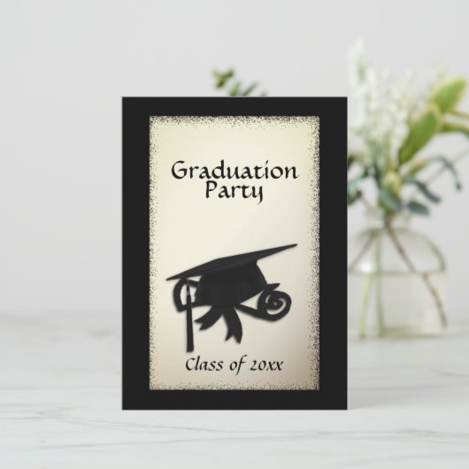 Uitnodiging van Classy Graduation Party (Staand voorkant)