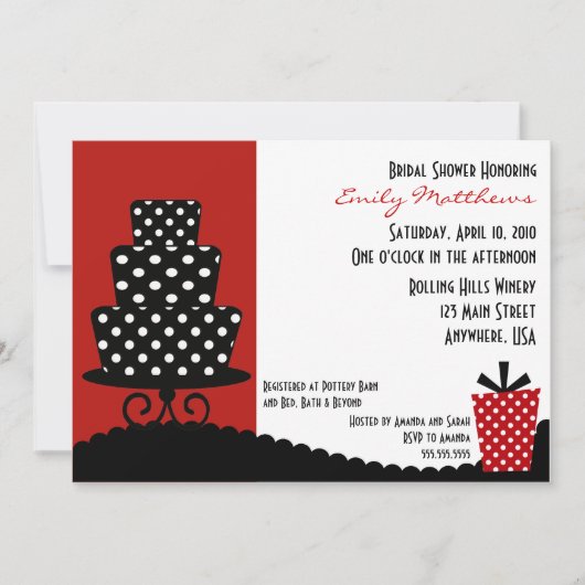 Uitnodiging van Classy Red en Black (Voorkant)