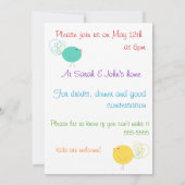 uitnodiging van Colorful Birdies (Achterkant)