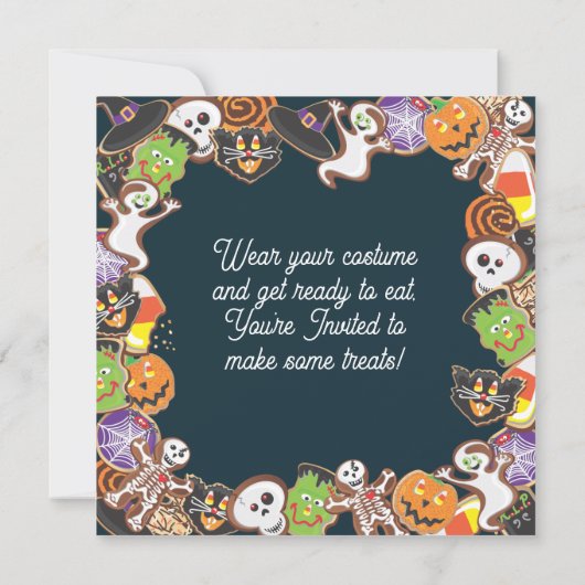 Uitnodiging van Cookie Party (Achterkant)