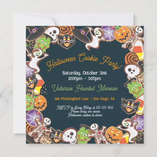 Uitnodiging van Cookie Party (Voorkant)