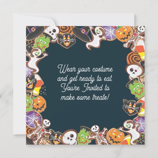 Uitnodiging van Cookie Party (Achterkant)