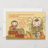 Uitnodiging van Corn Maze Party (Boy) (Voorkant)