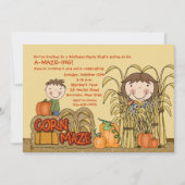 Uitnodiging van Corn Maze Party (Girl) (Voorkant)