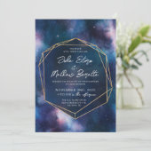 uitnodiging van Cosmos, Galactic Space Wedding Inv (Staand voorkant)