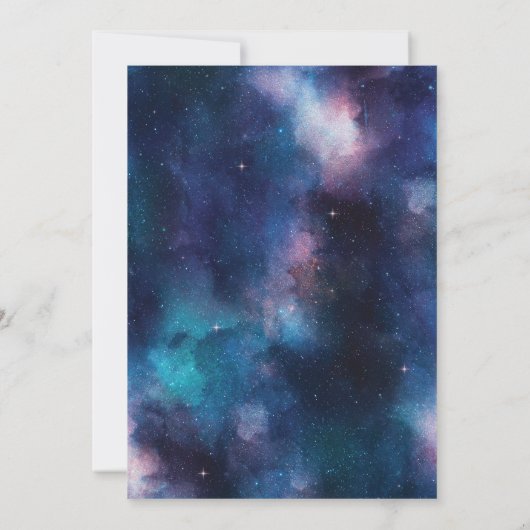 uitnodiging van Cosmos, Galactic Space Wedding Inv (Achterkant)