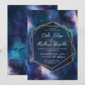 uitnodiging van Cosmos, Galactic Space Wedding Inv (Voorkant / Achterkant)