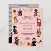 Uitnodiging van Costume-partij van Halloween Birth (Voorkant / Achterkant)