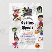 Uitnodiging van Costume-partij van Halloween Birth (Voorkant / Achterkant)