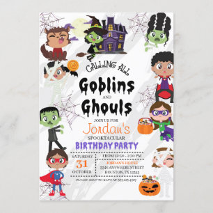Uitnodiging van Costume-partij van Halloween Birth