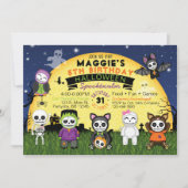 Uitnodiging van Costume-partij van Halloween Birth (Voorkant)