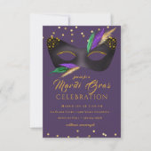 uitnodiging van Costume Party Mardi Gras (Voorkant)
