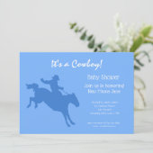 Uitnodiging van Cowboy Baby shower Party (Staand voorkant)