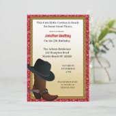 uitnodiging van Cowboy Birthday (Staand voorkant)