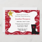 uitnodiging van Cowboy Birthday (Voorkant)