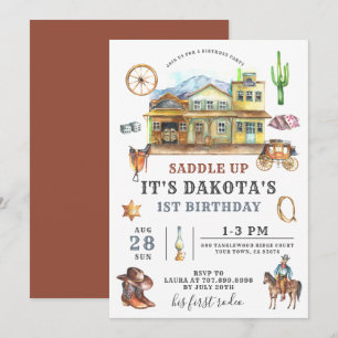 uitnodiging van Cowboy Birthday