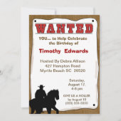 uitnodiging van Cowboy Birthday (Voorkant)