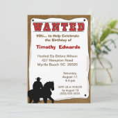 uitnodiging van Cowboy Birthday (Staand voorkant)