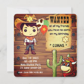 uitnodiging van Cowboy Birthday (Voorkant)
