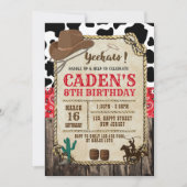 uitnodiging van Cowboy Birthday (Voorkant)