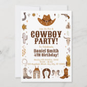uitnodiging van Cowboy Birthday (Voorkant)
