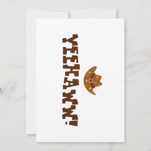 uitnodiging van Cowboy Birthday (Achterkant)