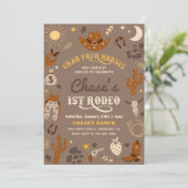 uitnodiging van Cowboy Birthday | 1e uitnodiging v (Staand voorkant)