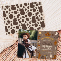 uitnodiging van Cowboy Birthday | 1e uitnodiging v