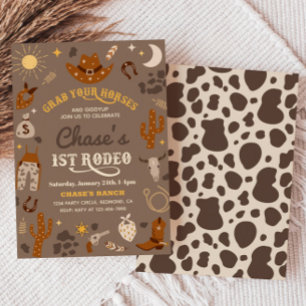 uitnodiging van Cowboy Birthday   1e uitnodiging v