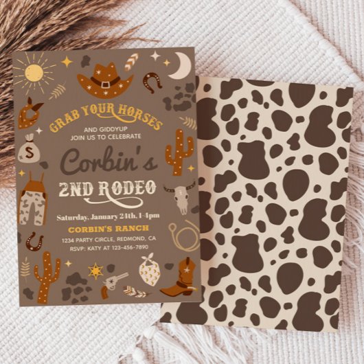 uitnodiging van Cowboy Birthday | 2e uitnodiging v